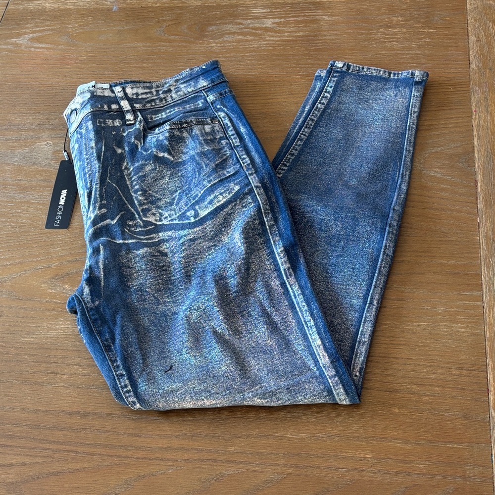Fashion Nova Blue Skinny Jeans